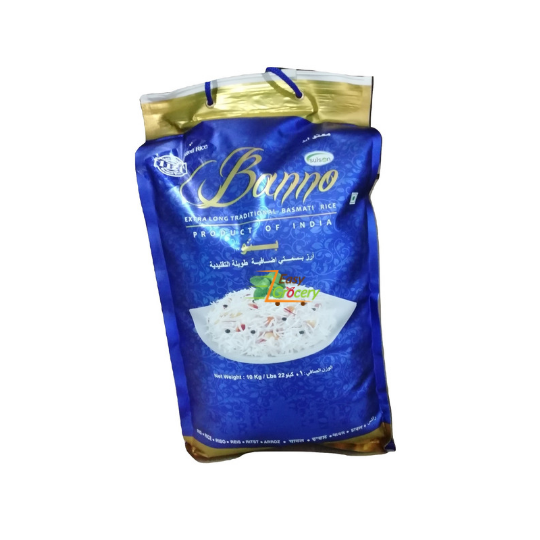 Banno Extra Long Basmati Rice 10 Kg EasyGrocery