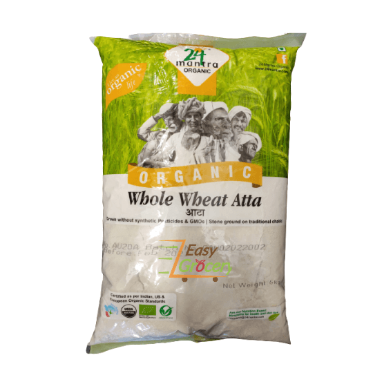 24MANTRA ORGANIC WHOLE WHEAT ATTA 1KG EasyGrocery