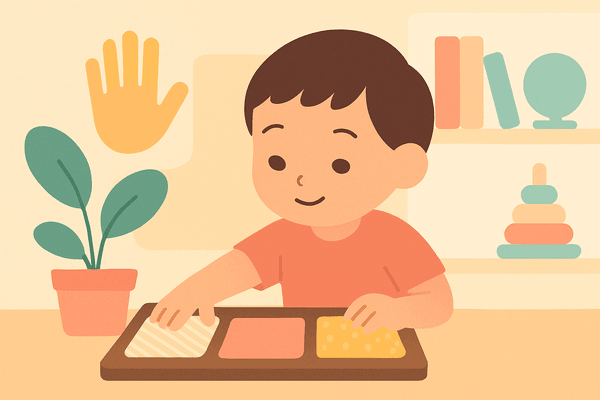 Stimolare il senso del tatto nei bambini dell’asilo attraverso le attività montessoriane