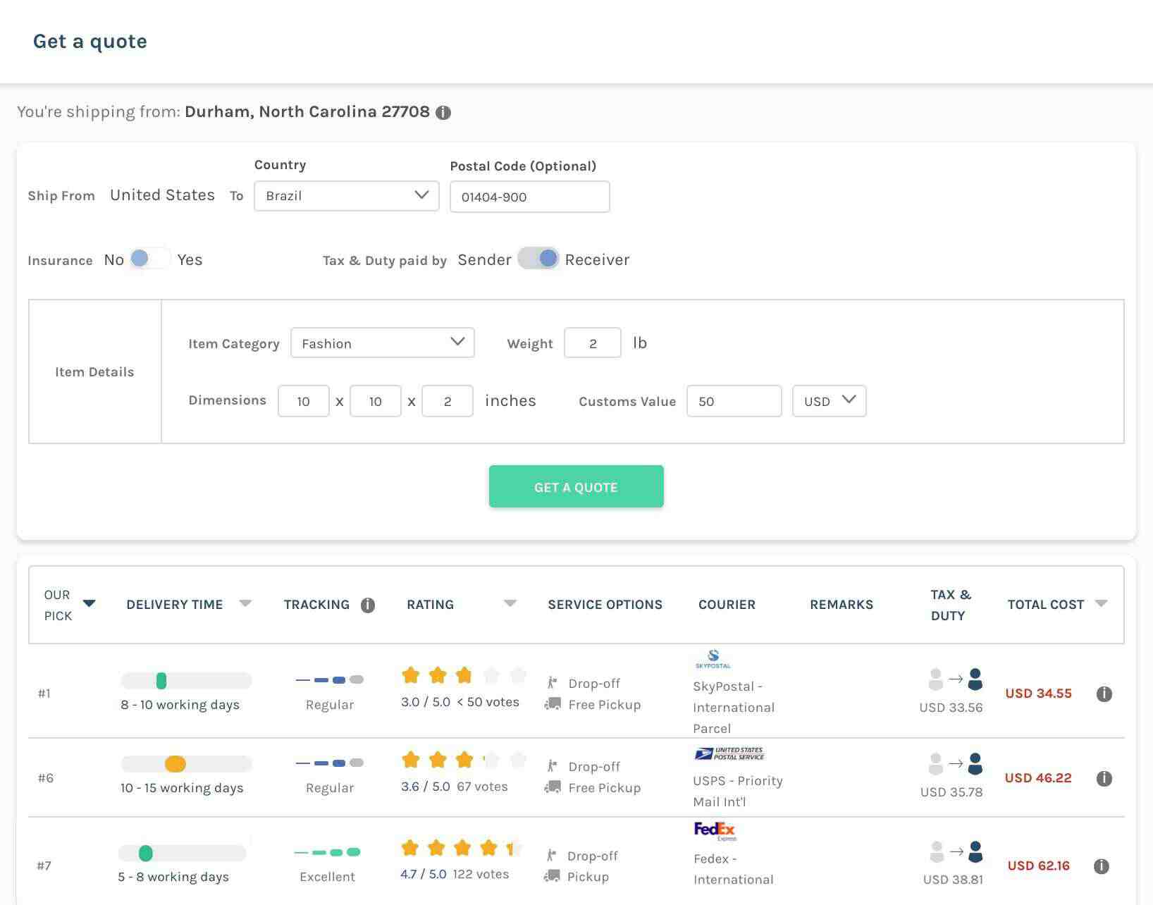 Easyship Hybrid Solution in dashboard