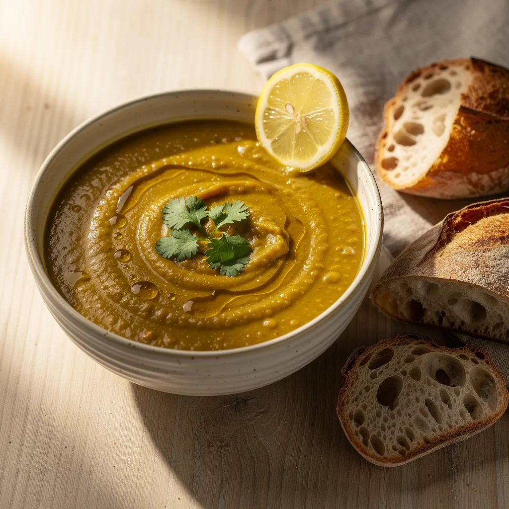 Moroccan Spiced Red Lentil Soup