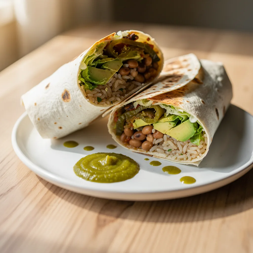 Pinto Bean & Green Chile Burritos