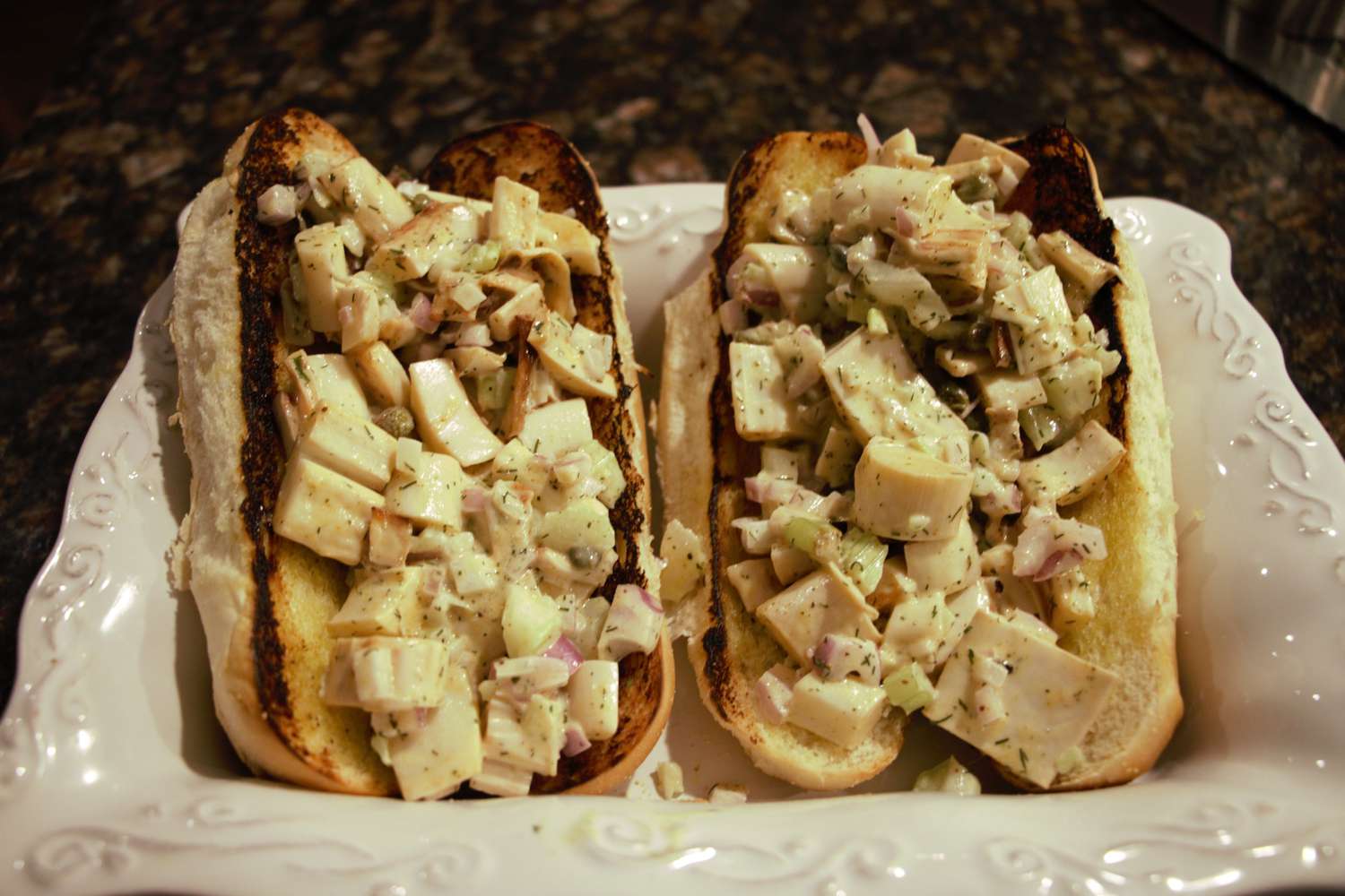 vegan lobster rolls