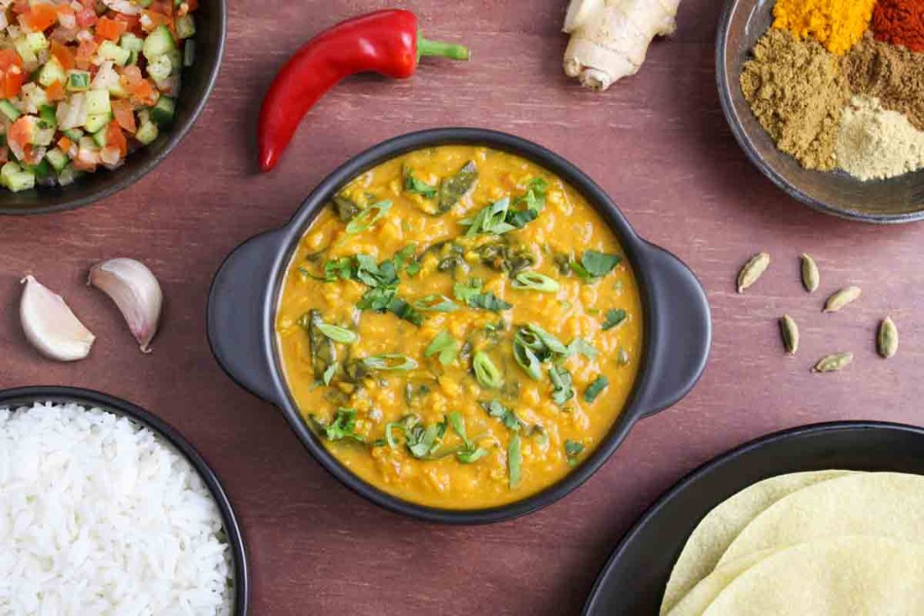 spinach lentil dal