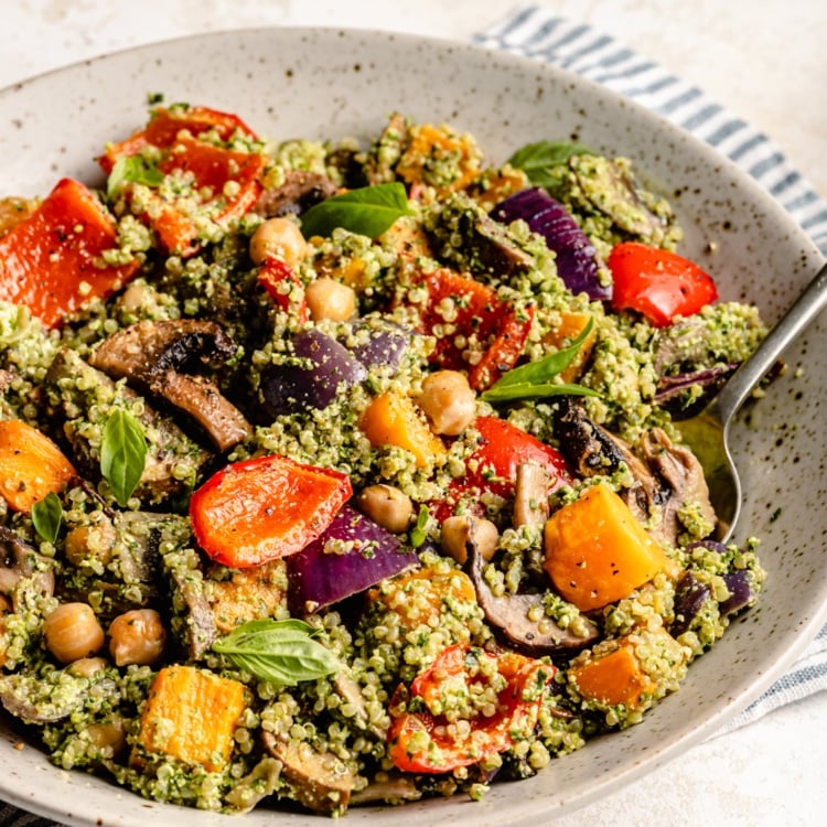 roasted vegetable quinoa bowl