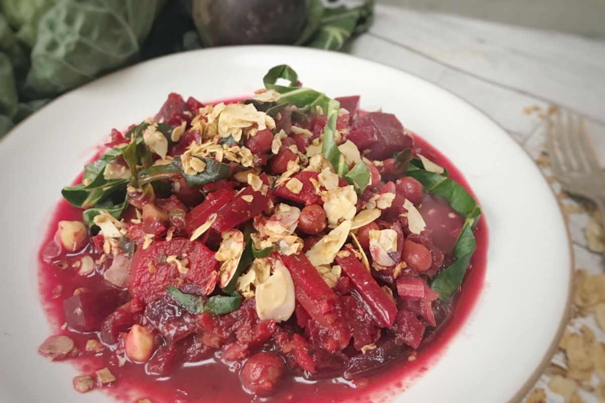 beetroot and almond stew