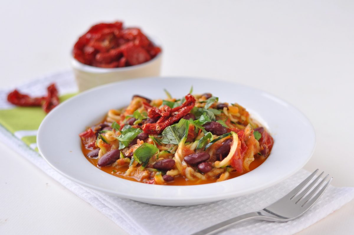 double tomato courgetti spaghetti