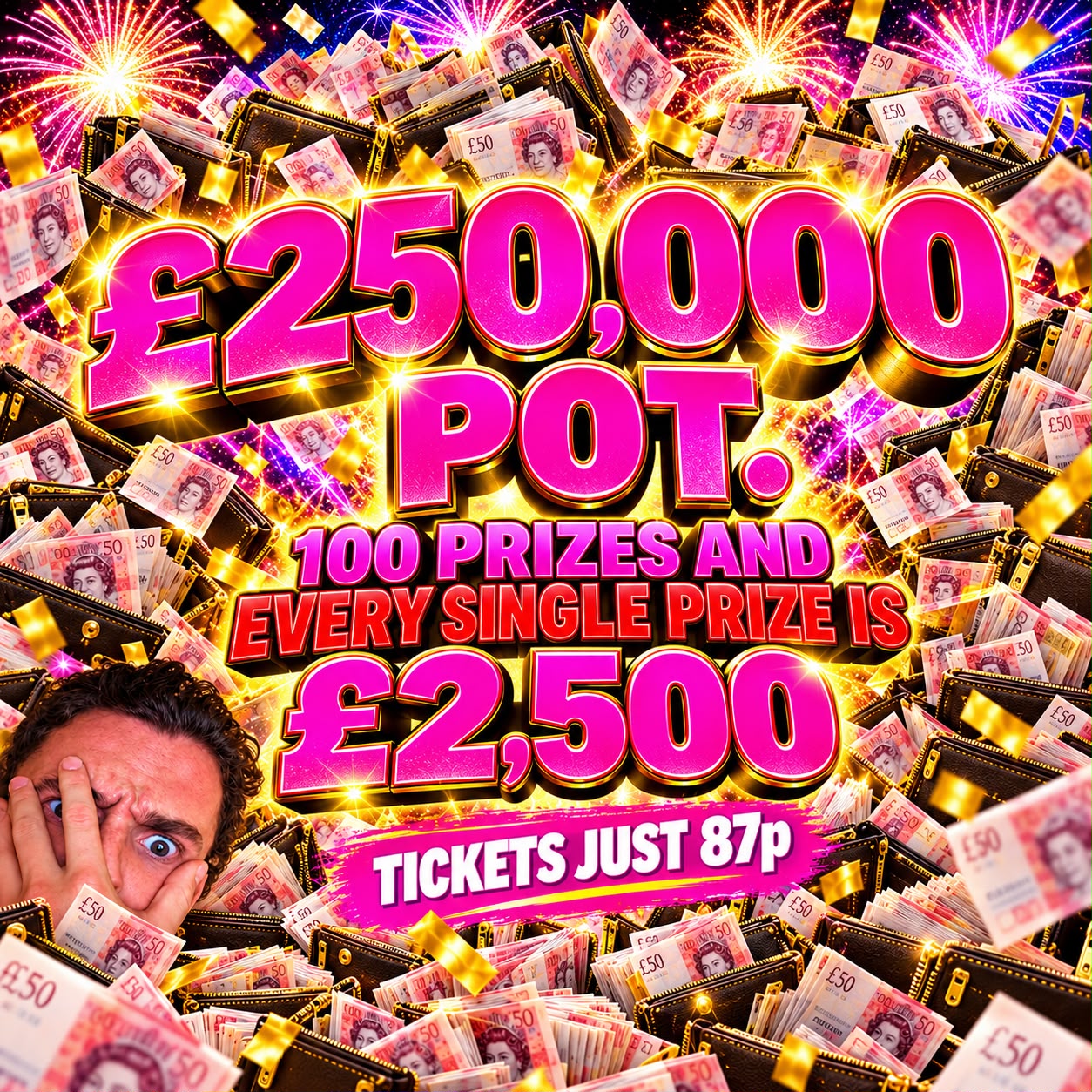 EVERY SINGLE PRIZE IS £2,500