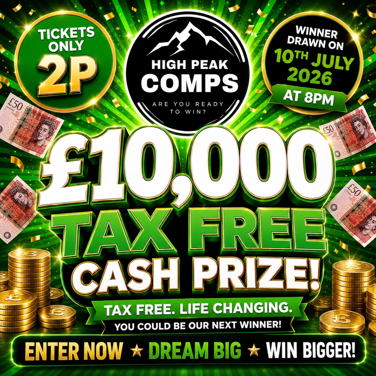 £10,000 FOR ONLY 2p!
