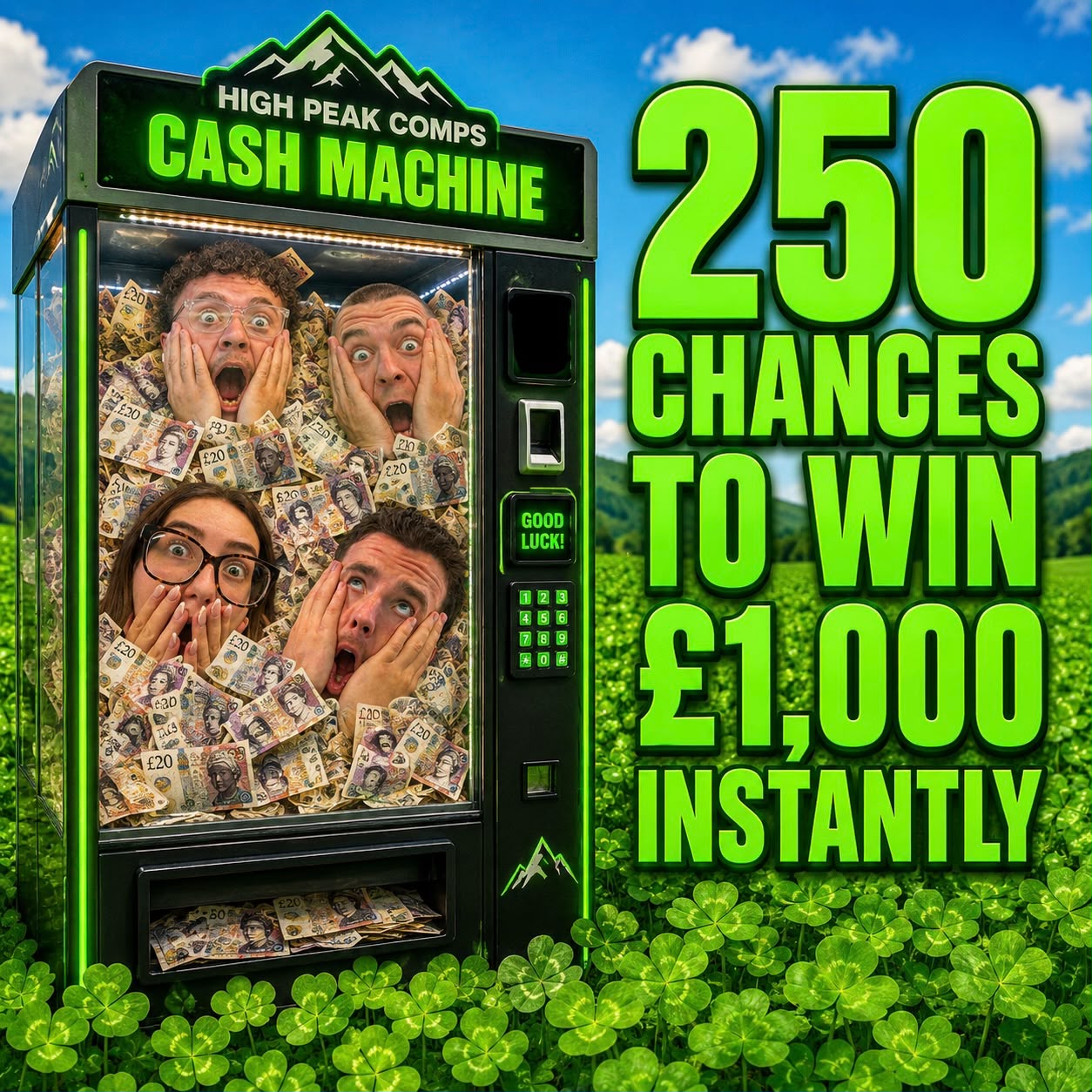 250 CHANCES TO WIN £1,000 INSTANTLY