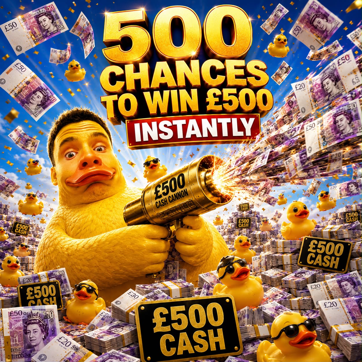 500 CHANCES TO WIN £500 INSTANTLY