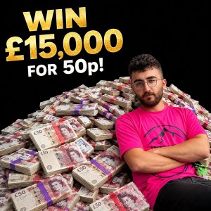 WIN £15,000 FOR 50p!