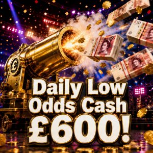 Daily Low Odds Cash - £600! #76