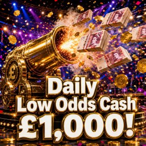 Daily Low Odds Cash - £1,000! #76