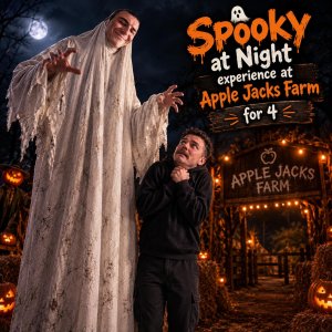 Spooky Night at Apple Jacks Farm for 4!