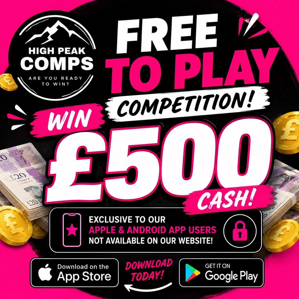 APP EXCLUSIVE - £500 FOR FREE
