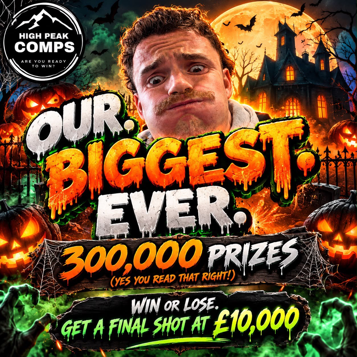 300,000 PRIZES IN ONE COMP. 1 IN EVERY 6 TICKETS WINS!