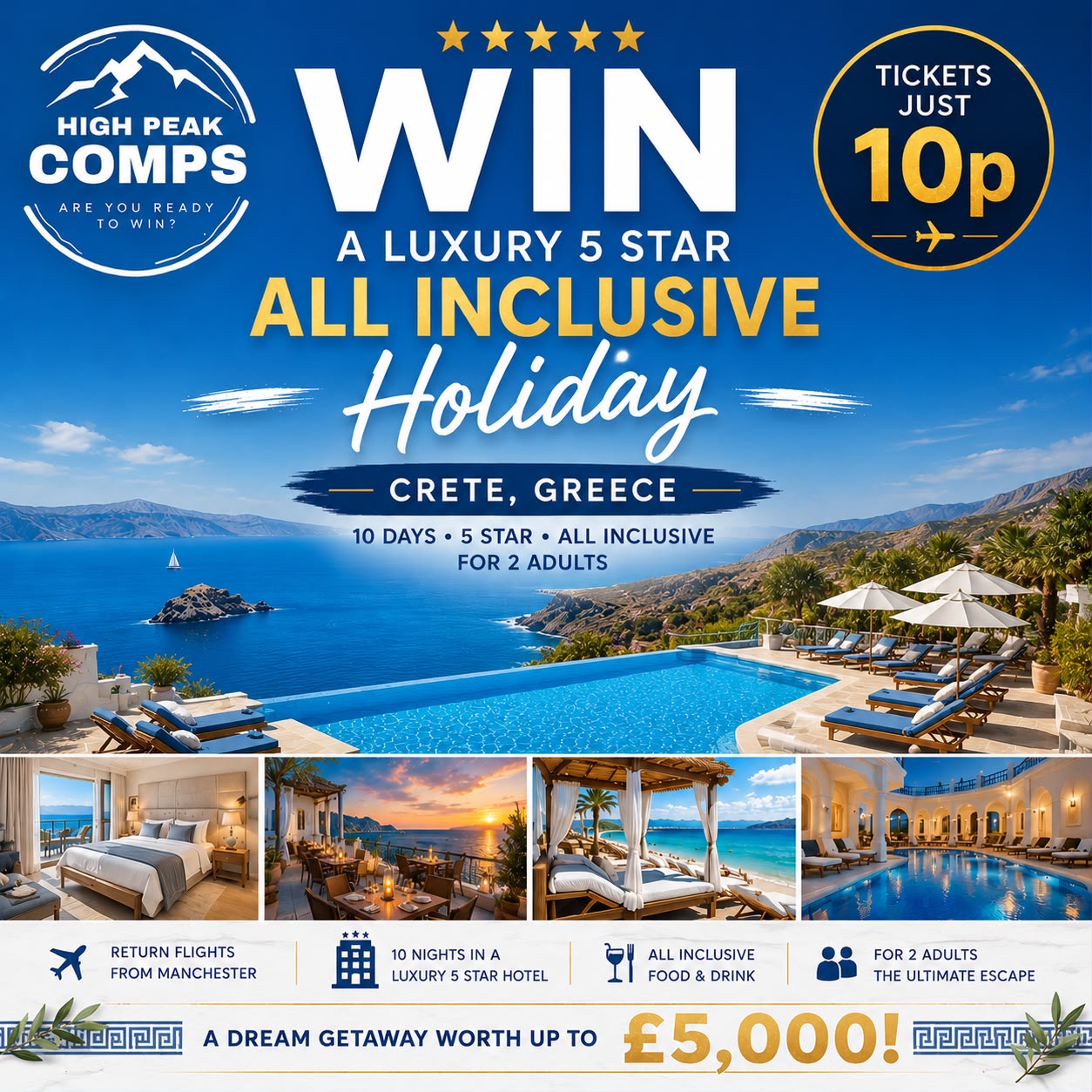 WIN A 5 STAR, ALL INCLUSIVE HOLIDAY TO CRETE!