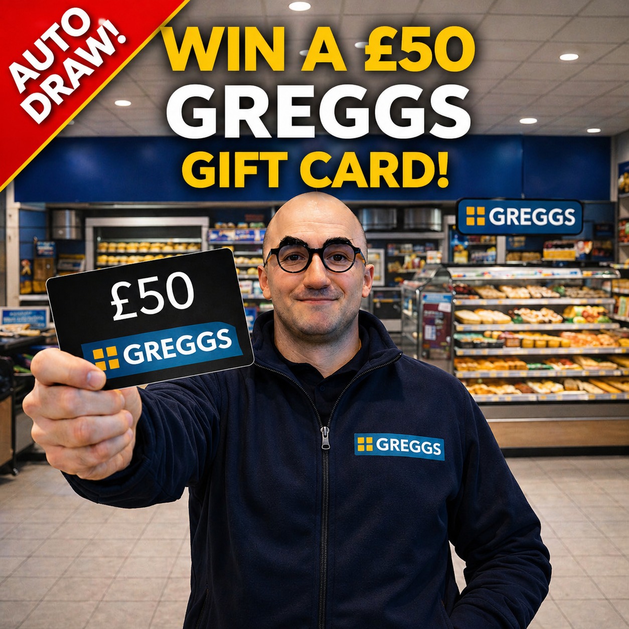 Free £50 Greggs Gift Card - Auto Draw #8