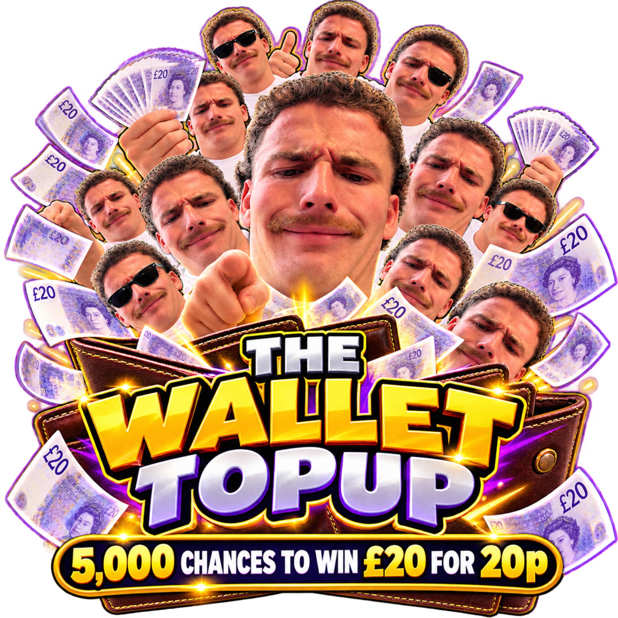 5,000 CHANCES TO WIN £20 FOR 20p