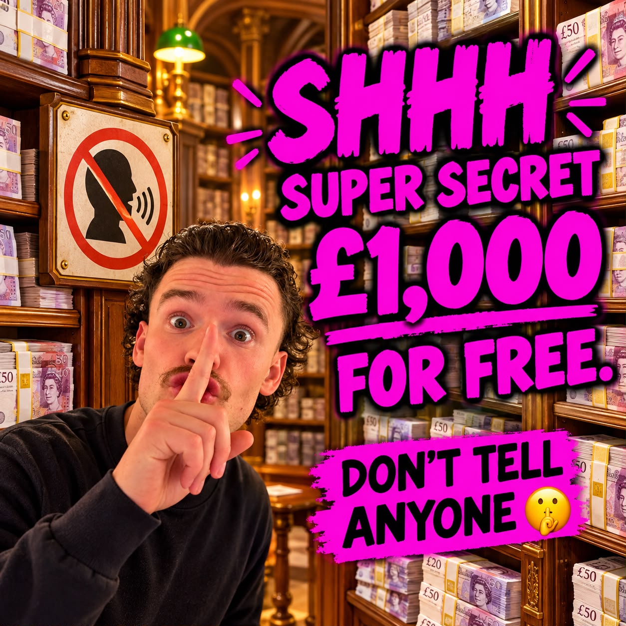 SUPER SECRET FREE £1,000!