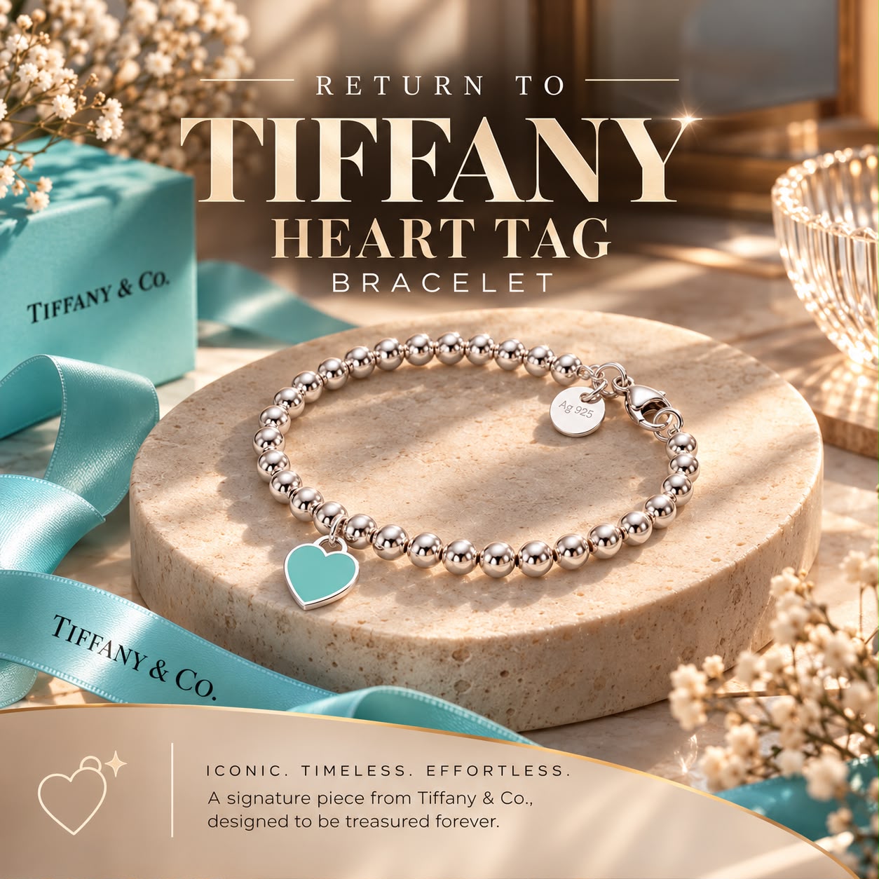 TIFFANY HEART TAG BRACELET OR £250!