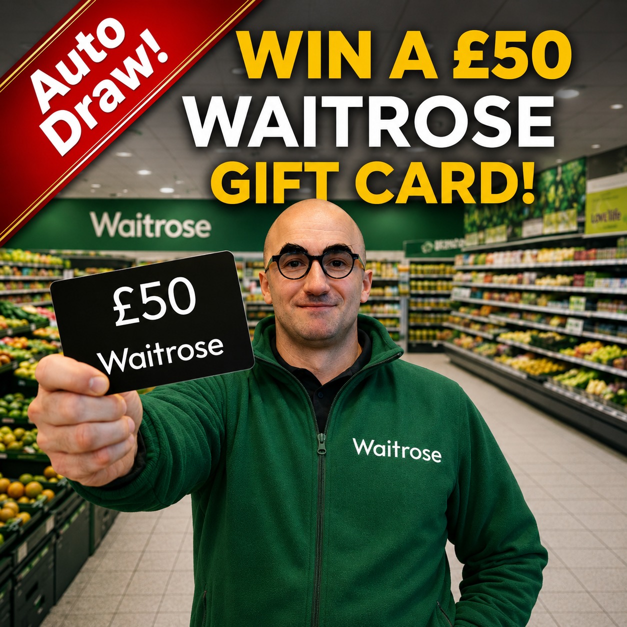 Free £50 Waitrose Gift Card! - Auto Draw