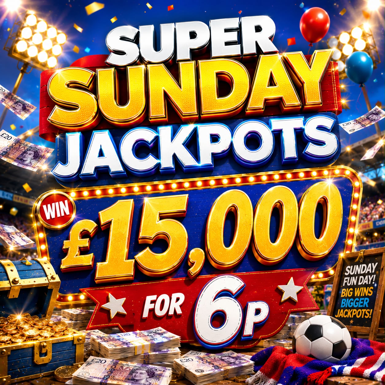 £15,000 FOR 6p!