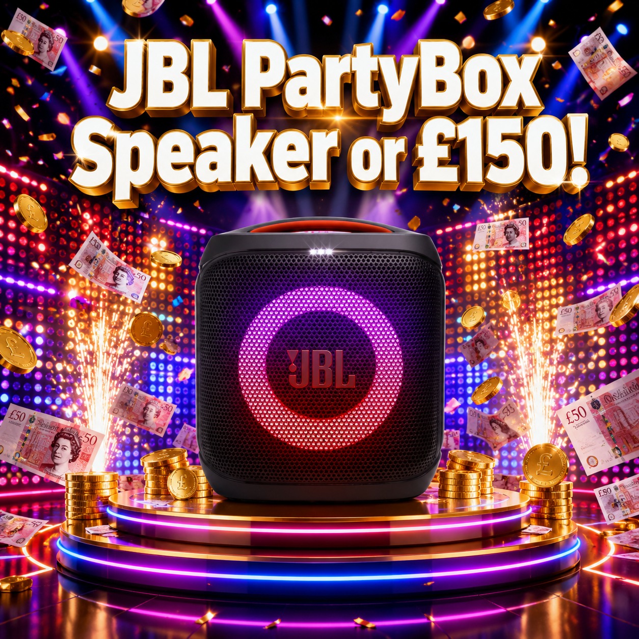 JBL PartyBox Speaker or £150!