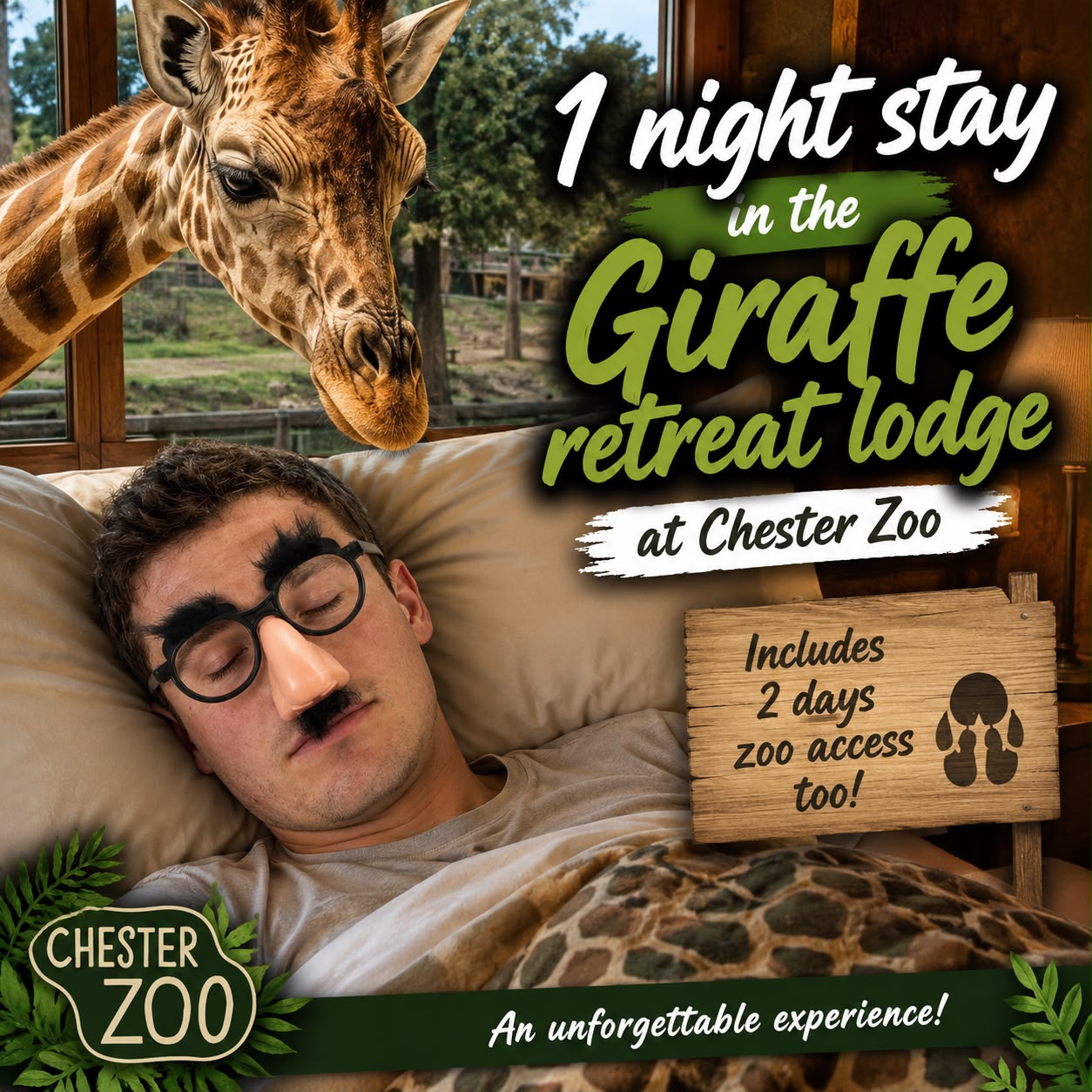 Chester Zoo Giraffe Retreat for 4!