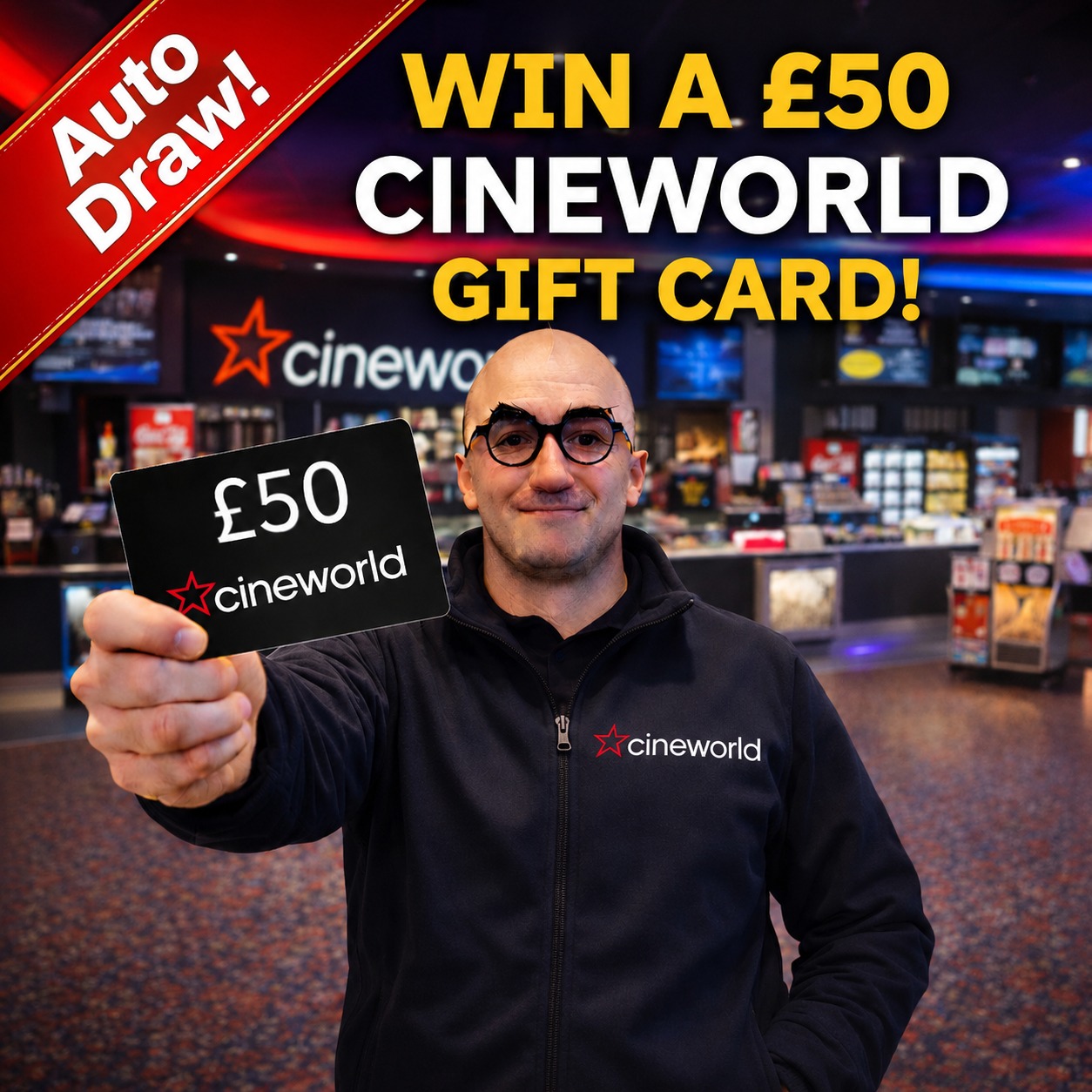 Free £50 Cineworld Gift Card! - Auto Draw #4