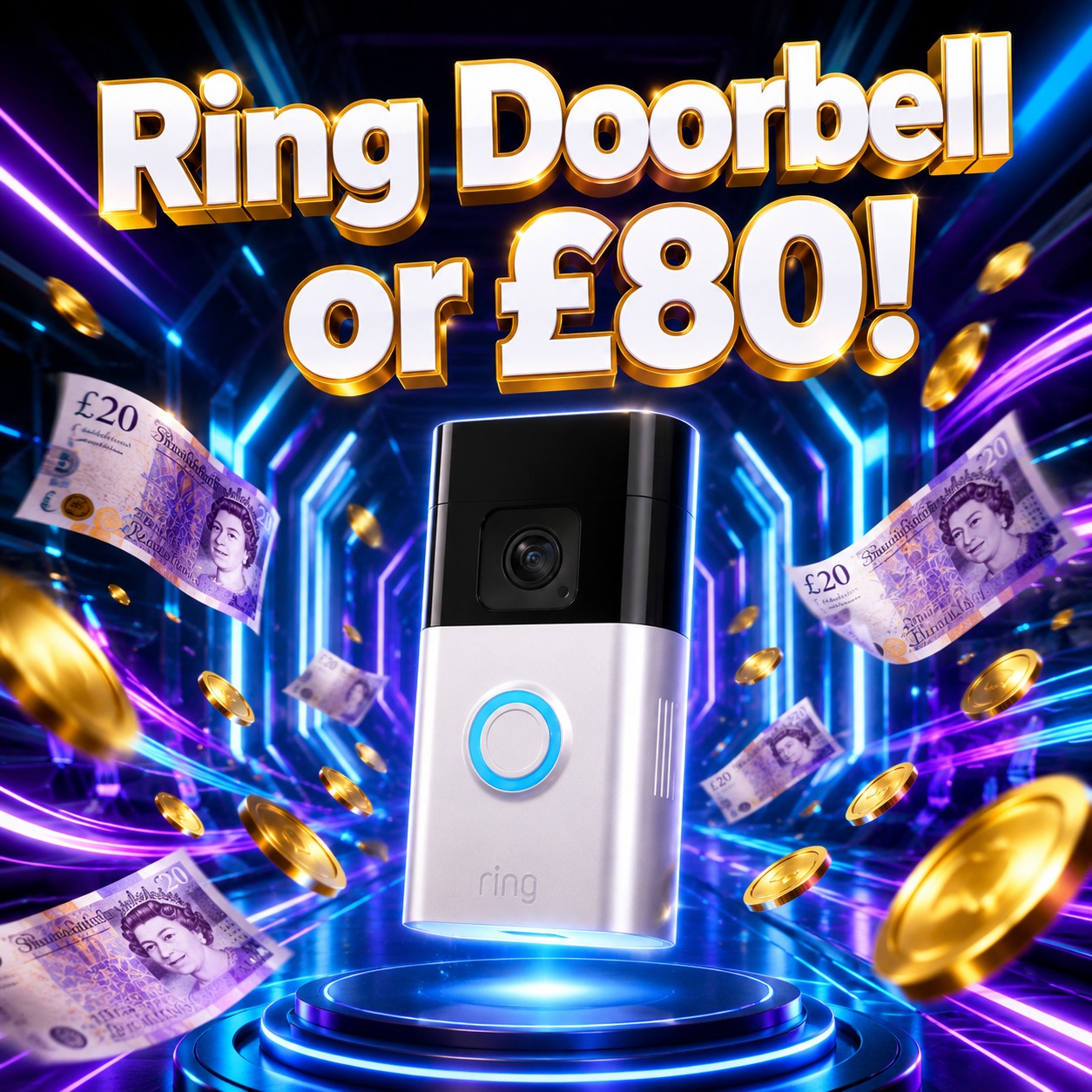 Ring Doorbell or £70!