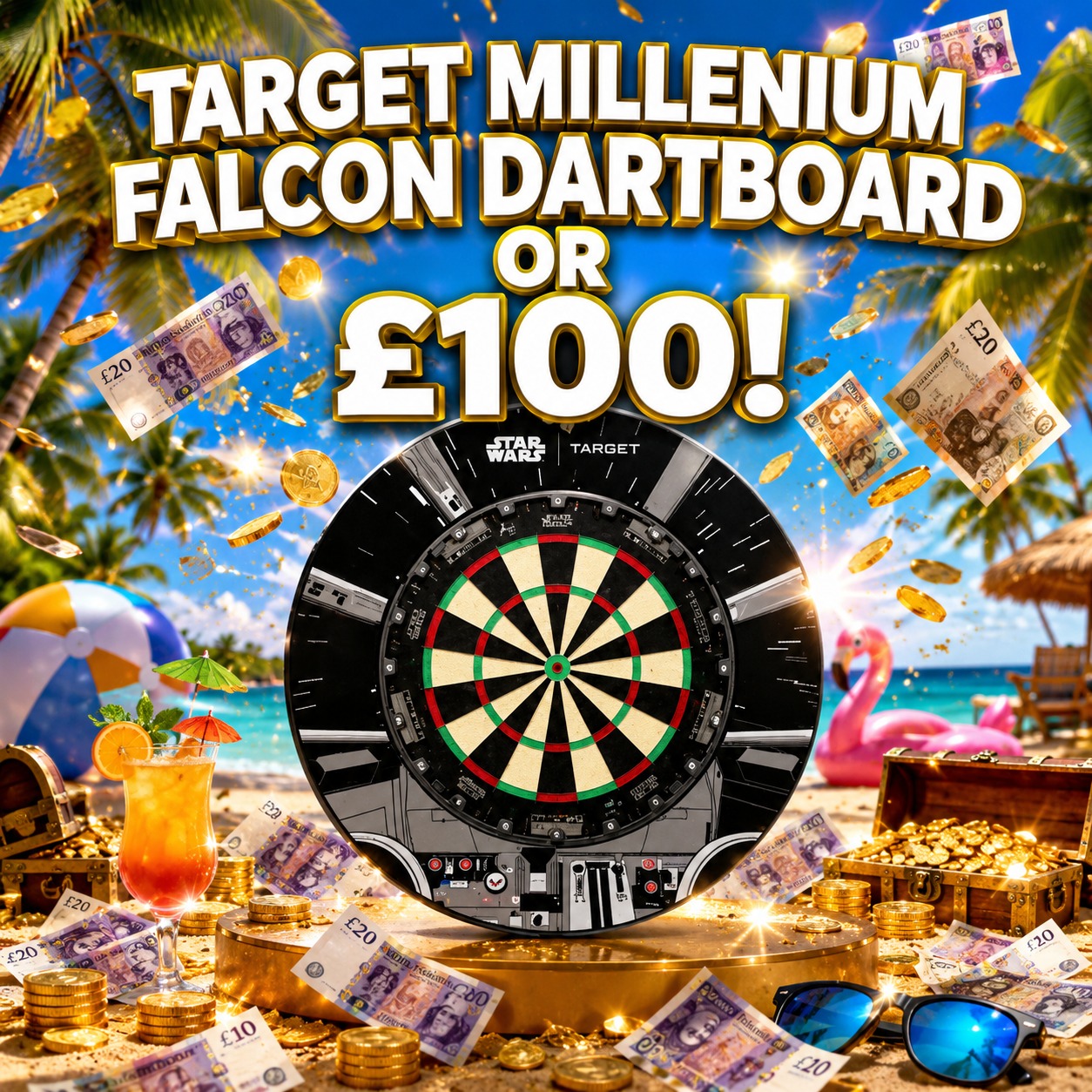 TARGET Millenium Falcon Dartboard or £100! #3