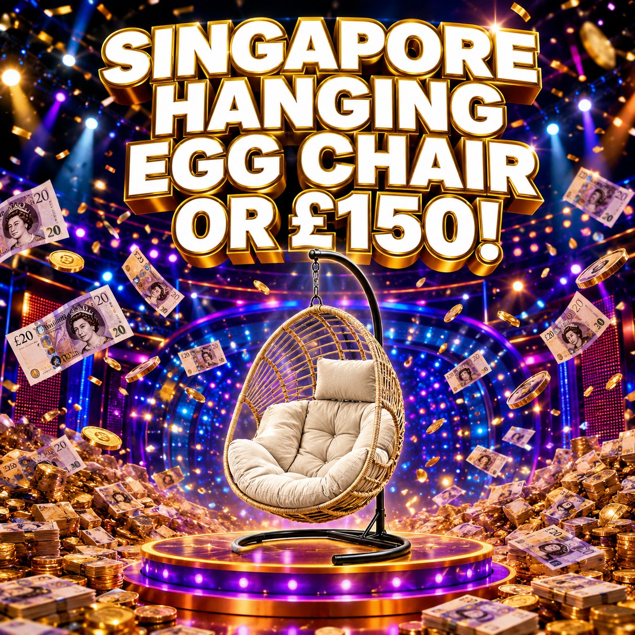 Singapore Hanging Egg Chair or £150!