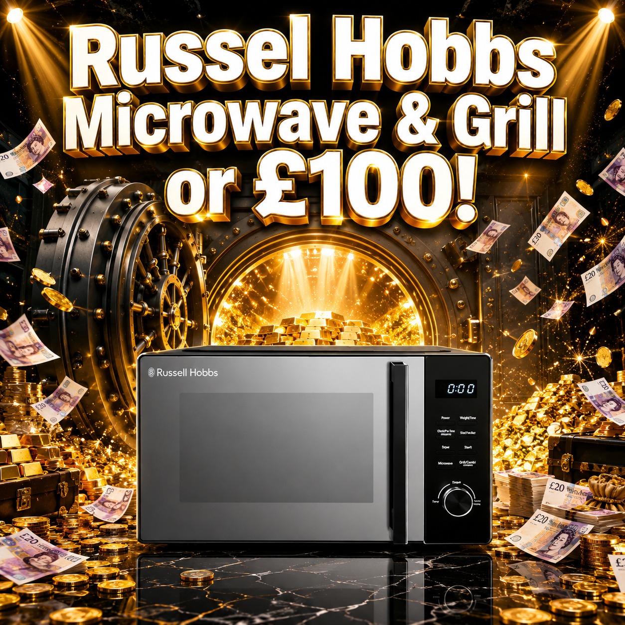Russell Hobbs Microwave and Grill or £100!