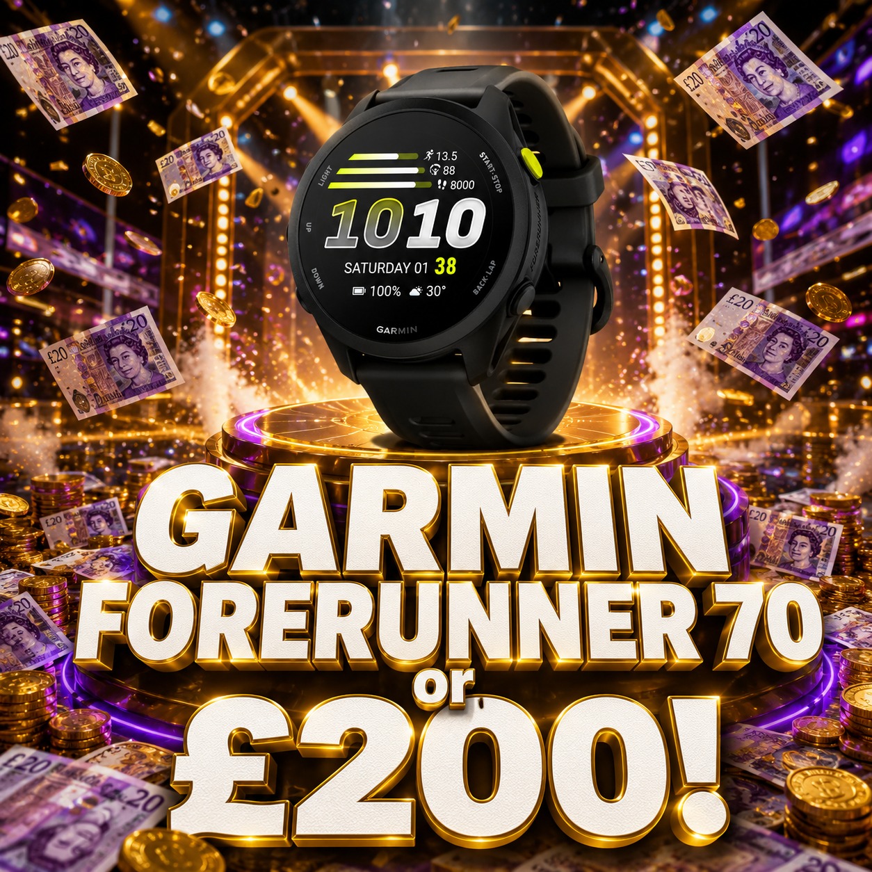 Garmin Forerunner 70 or £200!