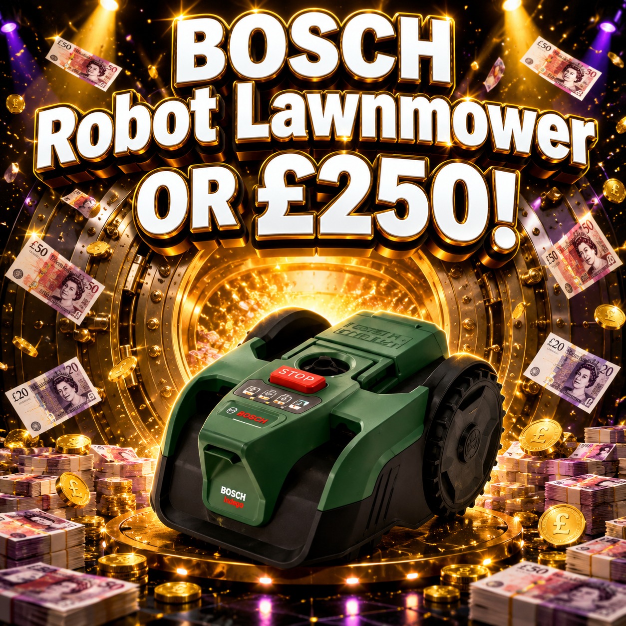 BOSCH Robot Lawnmower or £250!