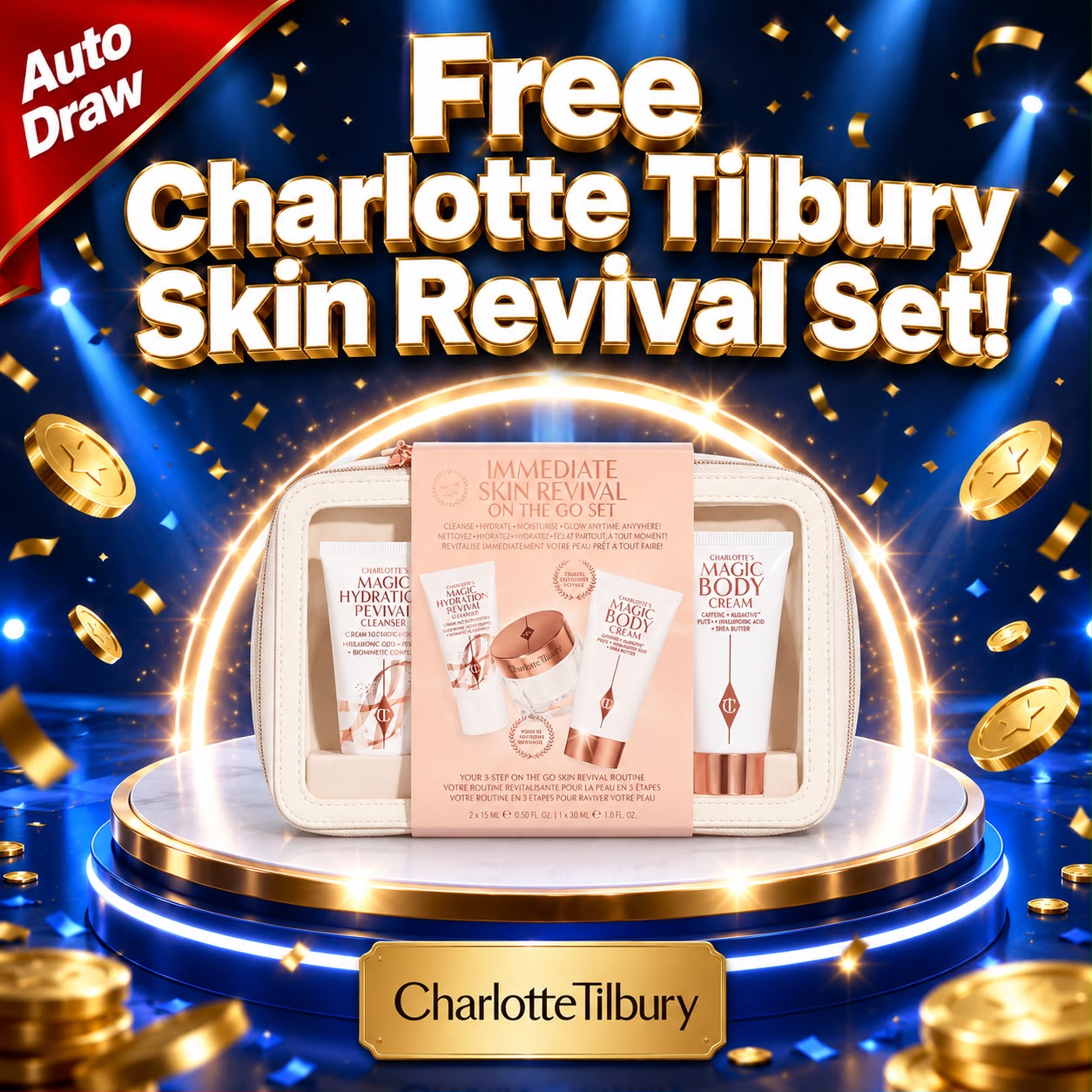 Free Charlotte Tilbury Skin Revival Set! - Auto Draw