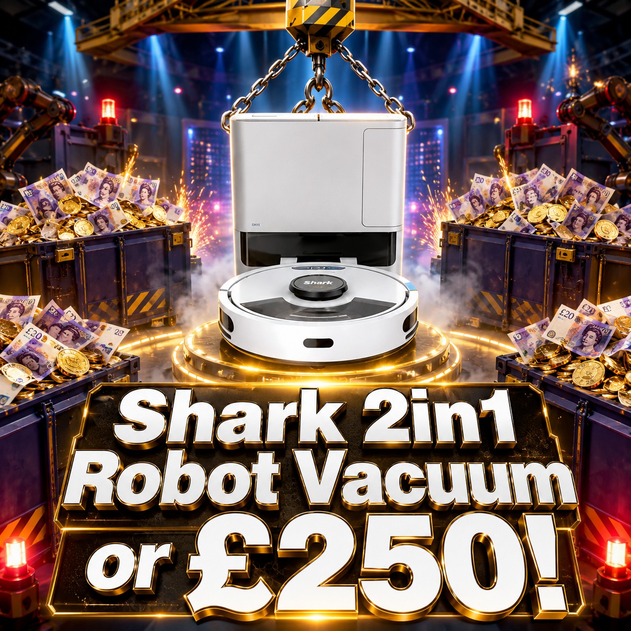 Shark 2 in 1 Robot Vacuum or £250! #2
