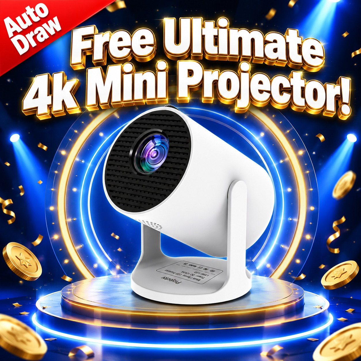 Free Ultimate 4k Mini Projector! - Auto Draw