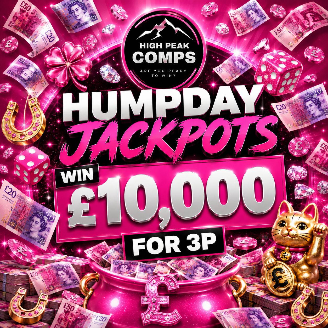 HUMPDAY JACKPOTS - £10,000 FOR 3p!