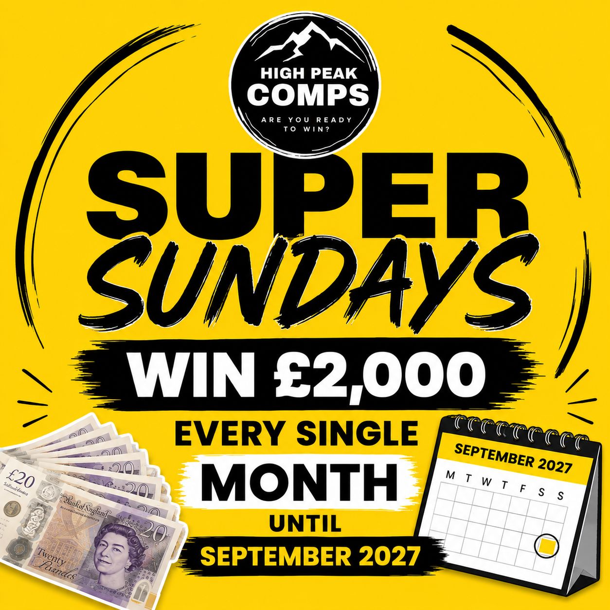 SUPER SUNDAYS - £2,000 A MONTH FOR 12 MONTHS!