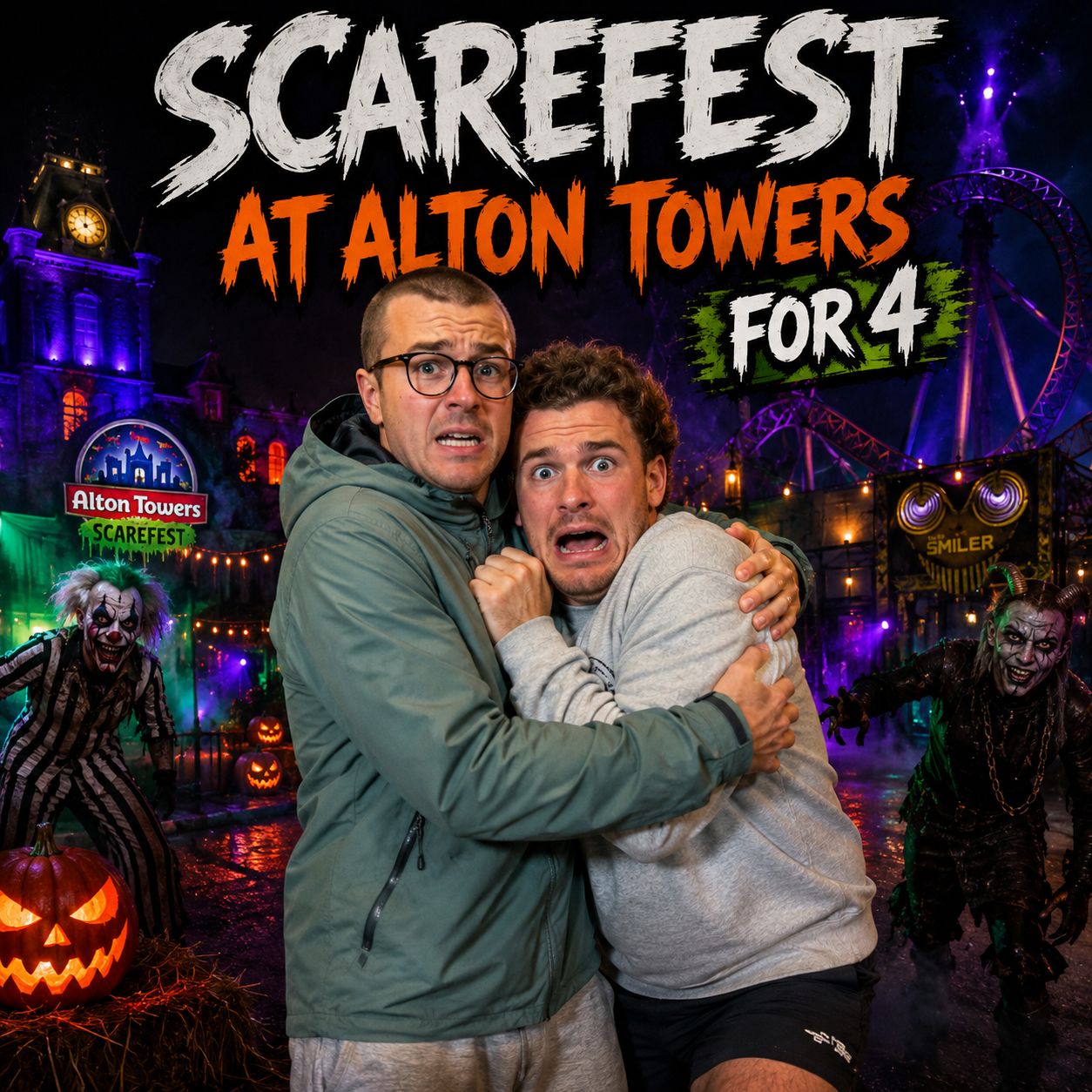 Alton Towers Scarefest for 4!