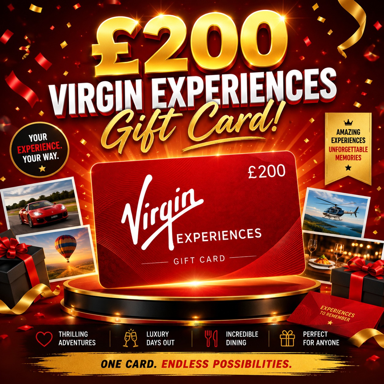 £200 Virgin Experiences Gift Card!