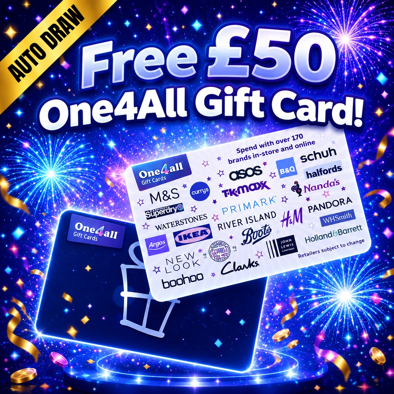 Free £50 One4All Gift Card - Auto Draw #4