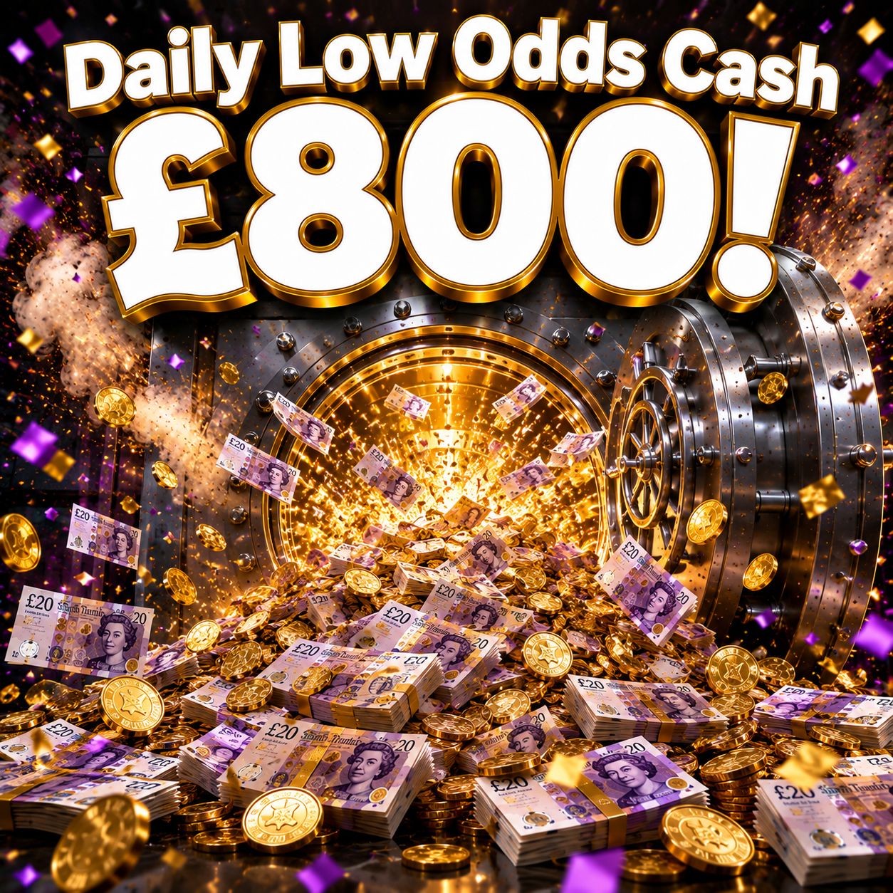 Daily Low Odds Cash - £800! #78