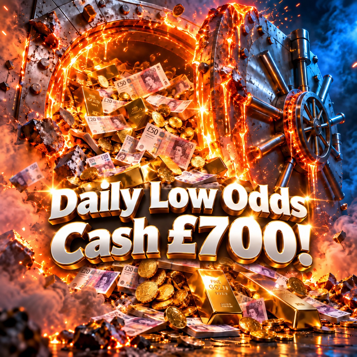 Daily Low Odds Cash - £700! #80