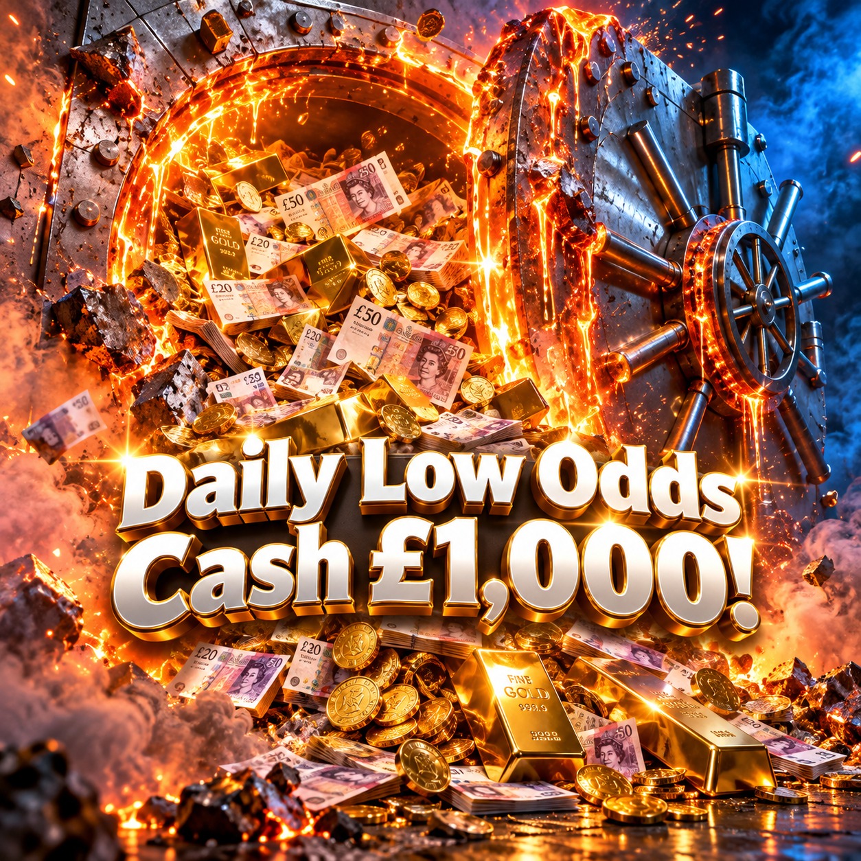 Daily Low Odds Cash - £1,000! #80