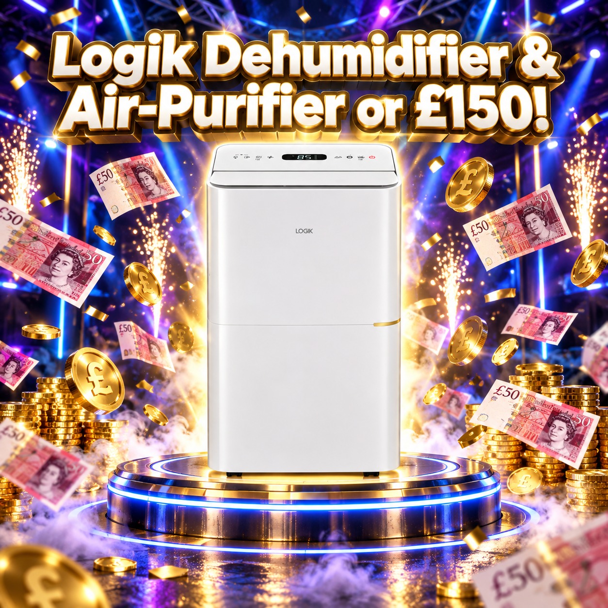 Logik Dehumidifier and Air-Purifier or £150!