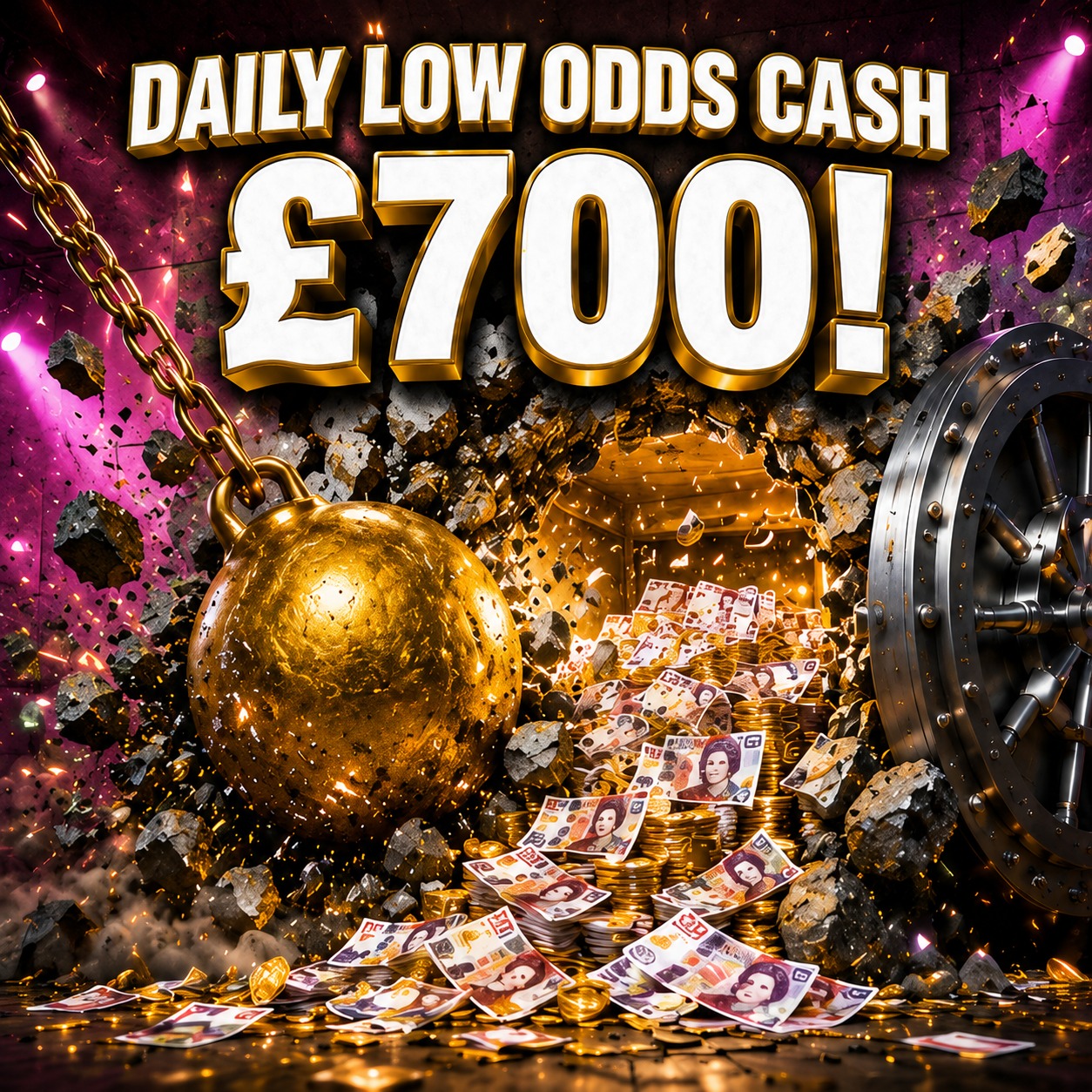 Daily Low Odds Cash - £700! #81